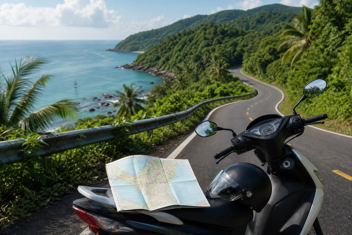 Scooter route overlooking the Phu Quoc coast